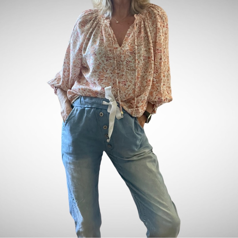 Joie Boho Floral Print Blouse S